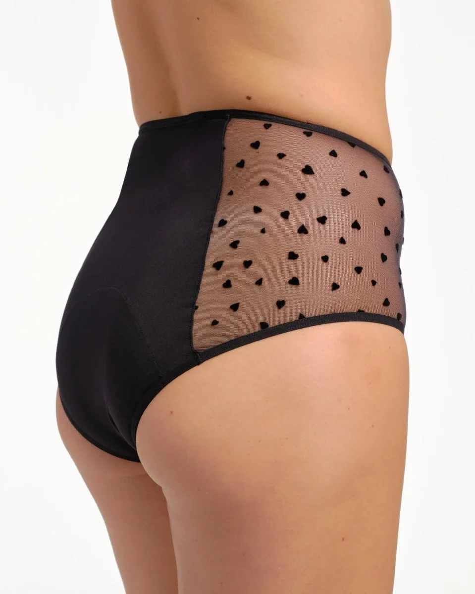 Taille haute menstruelle tulle cœur – Image 4