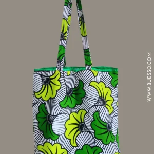 Tote bag en Wax FLEUR DE MARIAGE - fait main en France